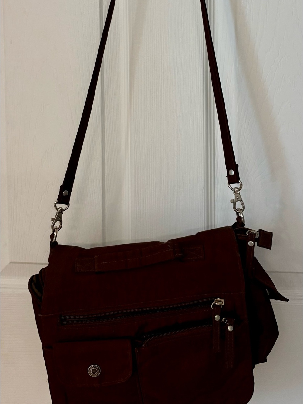 Multisac Women's Crossbody Messenger Bag - Dark Brown